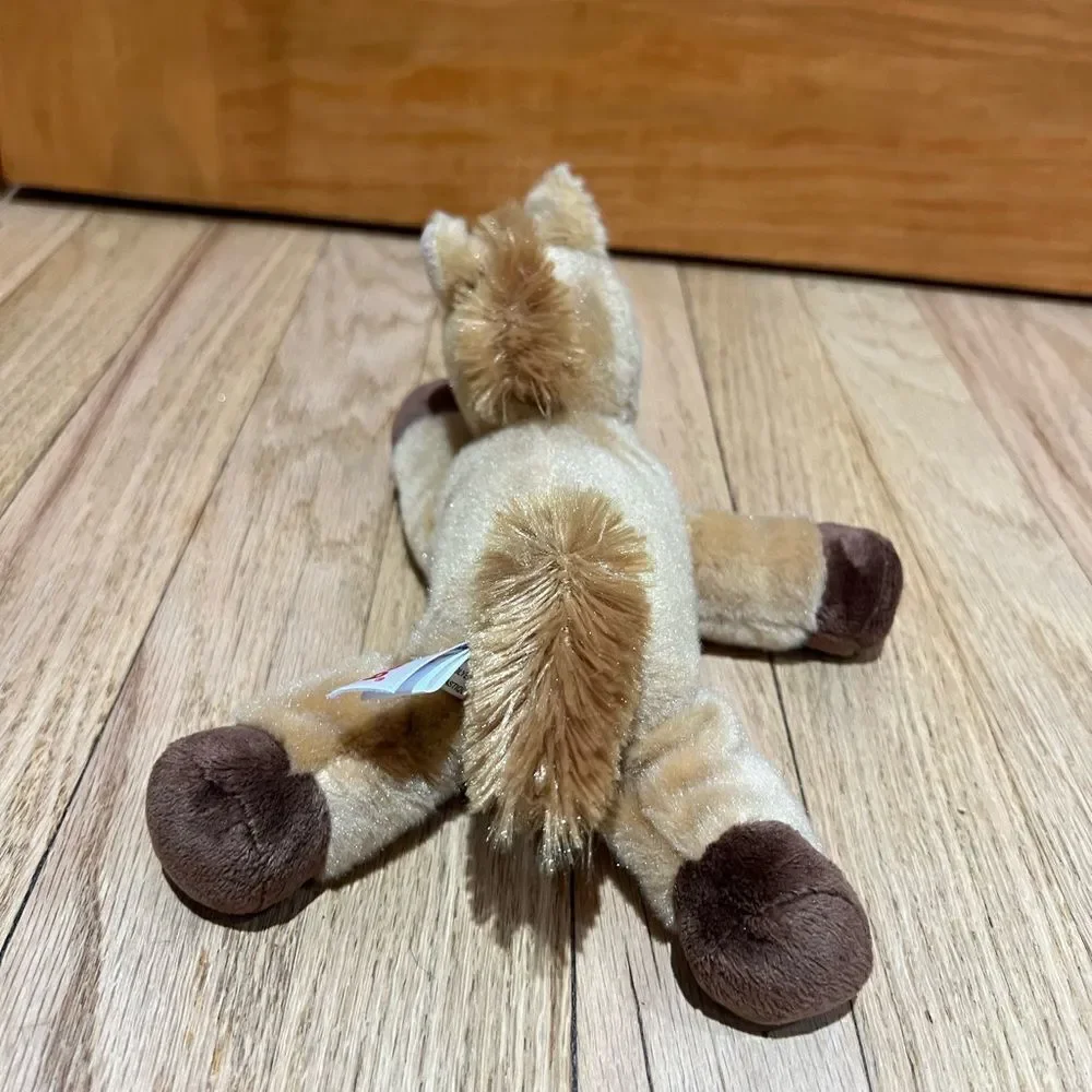 Aurora World Mini Flopsie Prancer Plush Toy 8in Tan Horse Stuffed Animal